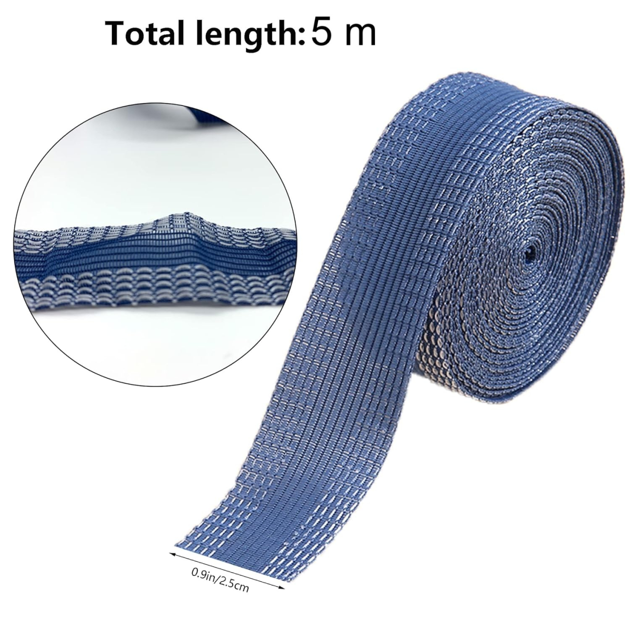 Banda termocolantă Luxer albastră de 5 metri pentru tivuri fără coasere, aplicare rapidă cu fierul de călcat. [10]