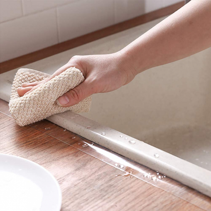 Banda Acrilica Autoadeziva Multisuprafete Pentru Protectie Impotriva Umezelii si Mucegaiului, One Side Adhesive, Luxer, 300x3 cm, banda adeziva impermeabila pentru rosturi gresie faianta chiuveta hidroizolanta ieftina transparenta dedeman hornbach luxer [7]