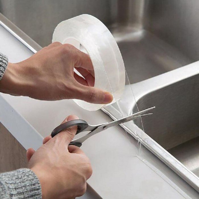 Banda Acrilica Autoadeziva Multisuprafete Pentru Protectie Impotriva Umezelii si Mucegaiului, One Side Adhesive, Luxer, 300x3 cm, banda adeziva impermeabila pentru rosturi gresie faianta chiuveta hidroizolanta ieftina transparenta dedeman hornbach luxer [3]