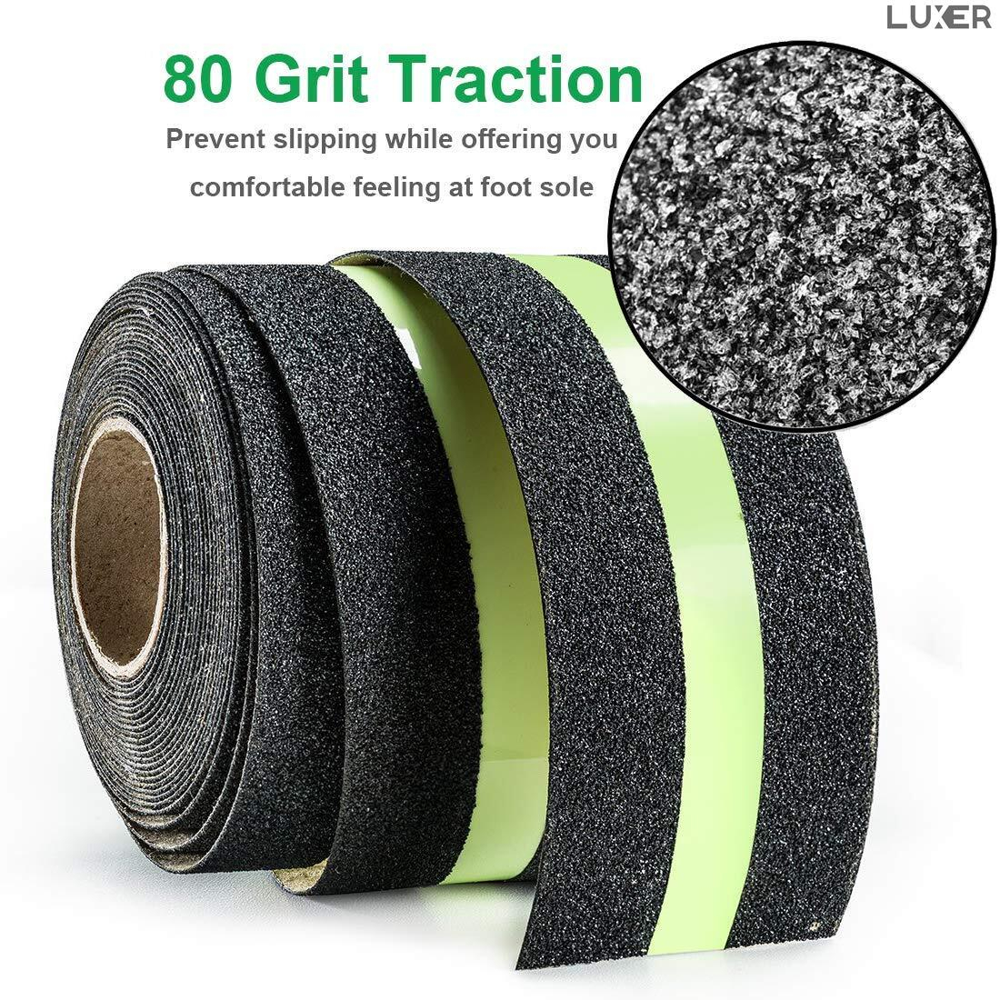 Banda Adeziva Antiderapanta pentru Scari/Trepte Interior/Exterior, Multisuprafete, Rezistenta la Apa, Lungime 5 m, Latime 5 cm, Negru, Luxer, Banda Adeziva Antiderapanta Aderenta Sporita, entru Suprafete Umede, Negru-Verde, Luxer Dedeman Leroy Merlin Emag Bilka Luxer [3]