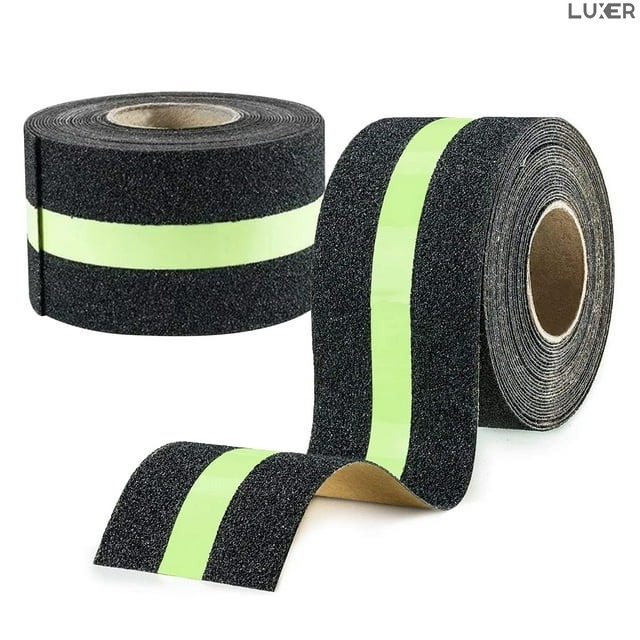 Banda Adeziva Antiderapanta pentru Scari/Trepte Interior/Exterior, Multisuprafete, Rezistenta la Apa, Lungime 5 m, Latime 5 cm, Negru, Luxer, Banda Adeziva Antiderapanta Aderenta Sporita, entru Suprafete Umede, Negru-Verde, Luxer Dedeman Leroy Merlin Emag Bilka Luxer [2]
