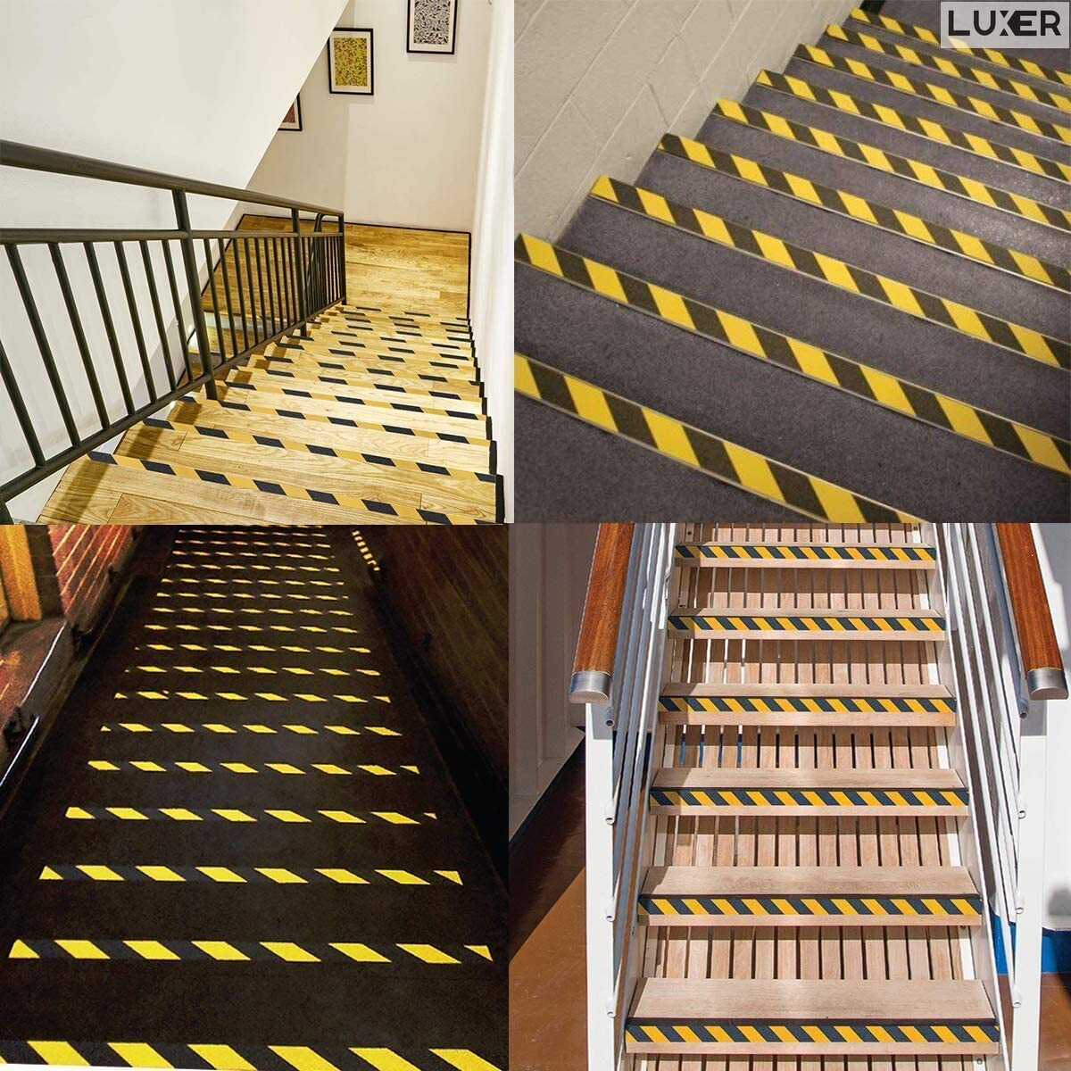 Banda Adeziva Antiderapanta pentru Scari/Trepte Interior/Exterior, Multisuprafete, Rezistenta la Apa, Lungime 5 m, Latime 5 cm, Negru, Luxer, Banda Adeziva Antiderapanta Aderenta Sporita, entru Suprafete Umede, Negru-Galben, Luxer Dedeman Leroy Merlin Emag Bilka Luxer [4]