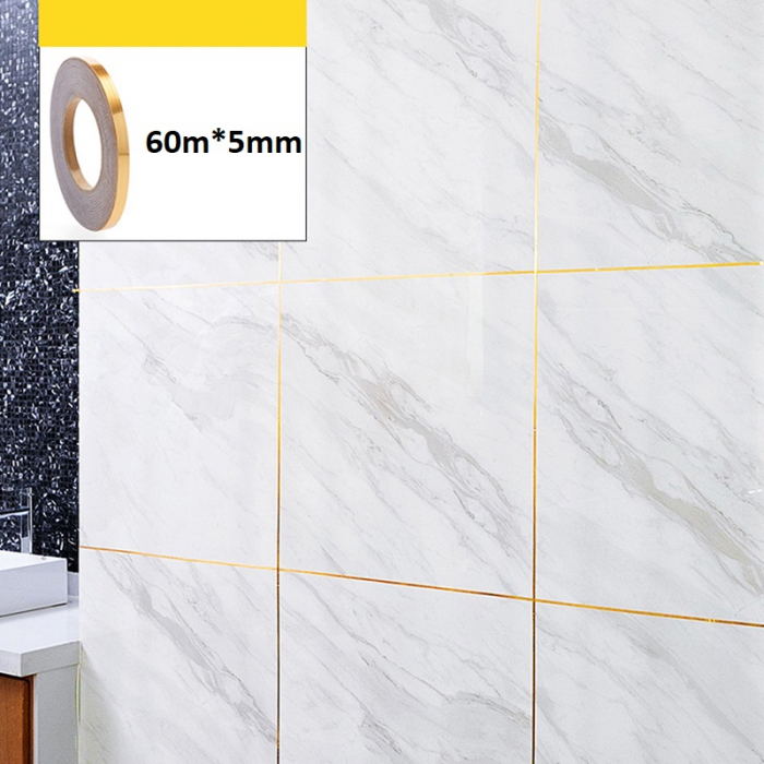 Banda Adeziva Decorativa Pentru Rosturi Gresie si Faianta Luxer, Argintiu/Silver, Negru/Black, Auriu/Gold, , 50mx0.5cm, decoratiuni gresie rosturi murdare solutie curatare vopsea marker dedeman hornbach leroy merlin jysk luxer [15]