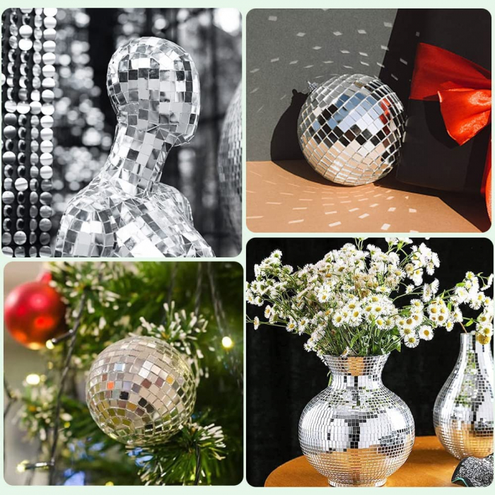 Banda Adeziva Decorativa tip Mozaic Oglinda Luxer, 100x4 cm, banda adeziva decoratiuni petreceri disco globe copii petrecere adulti dedeman jumbo luxer decoratiuni ieftine banda adeziva multiple functionalitati [2]
