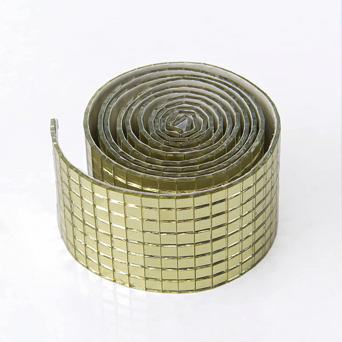 Banda Adeziva Decorativa tip Mozaic Oglinda Luxer, 100x4 cm, banda adeziva decoratiuni petreceri disco globe copii petrecere adulti dedeman jumbo luxer decoratiuni ieftine banda adeziva multiple functionalitati [7]