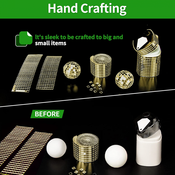 Banda Adeziva Decorativa tip Mozaic Oglinda Luxer, 100x4 cm, banda adeziva decoratiuni petreceri disco globe copii petrecere adulti dedeman jumbo luxer decoratiuni ieftine banda adeziva multiple functionalitati [5]