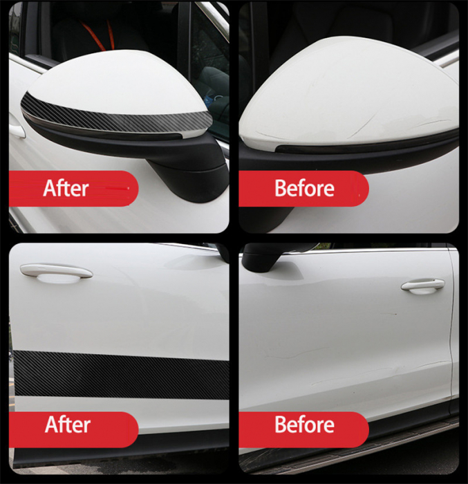 Banda Adeziva Fibra de Carbon pentru Protectie Auto Anti-Zgarieturi, Luxer, 300x7 cm, banda fibra de carbon fibra de sticla dedeman pentru protectie auto bord componente zgariate ieftina emag luxer [12]