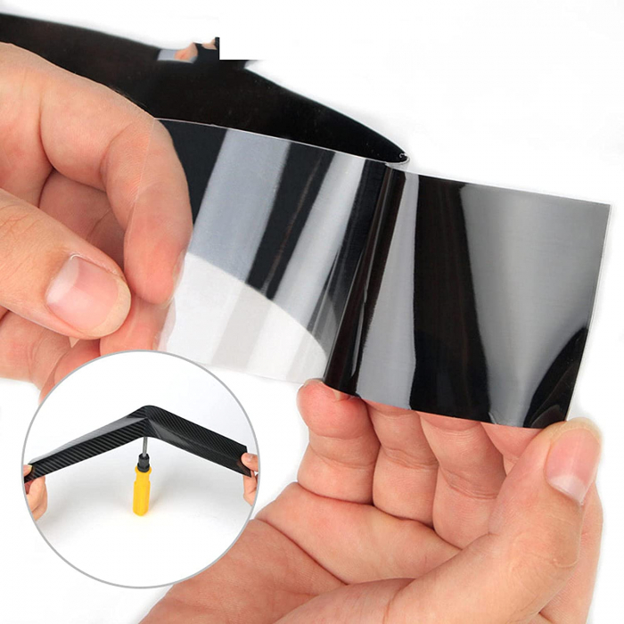 Banda Adeziva Fibra de Carbon pentru Protectie Auto Anti-Zgarieturi, Luxer, 300x7 cm, banda fibra de carbon fibra de sticla dedeman pentru protectie auto bord componente zgariate ieftina emag luxer [7]