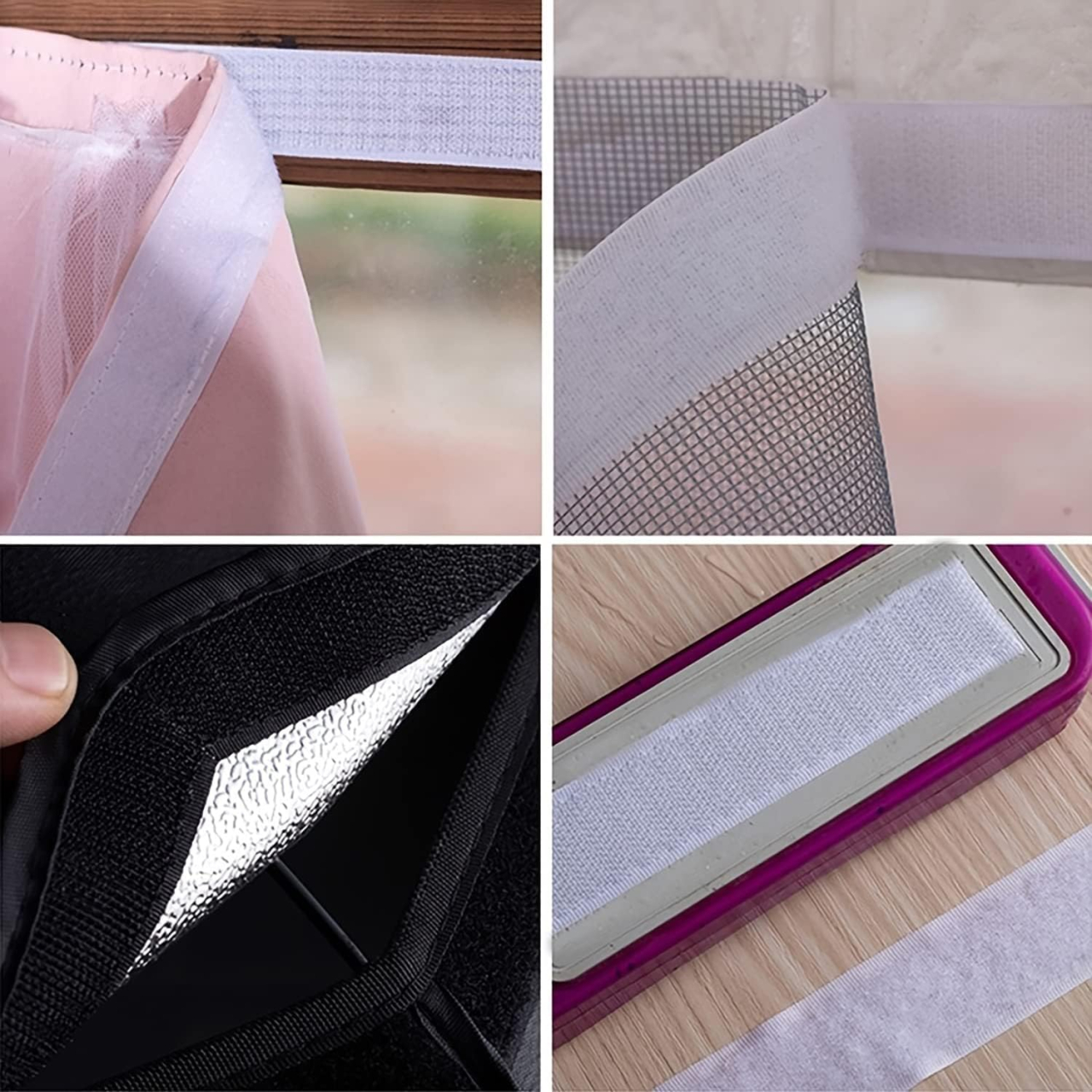 Bandă Autoadezivă Cu Cârlig si Buclă (Hook-&-Loop) Tip Scai, Dimensiuni 500x5 cm, Alb [7]