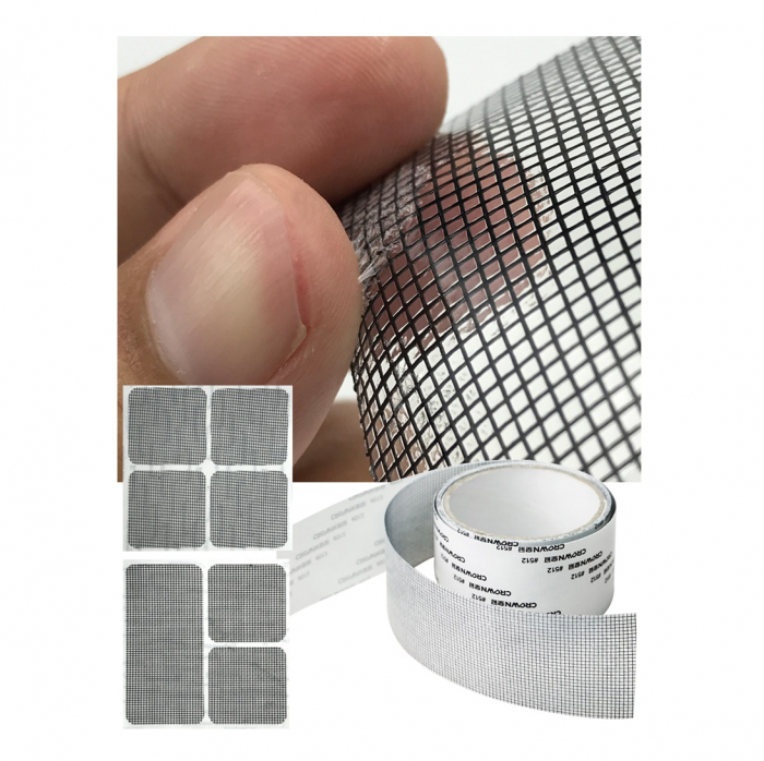 Banda Autoadeziva din Fibra de Sticla pentru Reparare Plasa Tantari, 180x5 cm, Negru, Luxer, banda adeziva plasa tantari dedeman hornbach emag leroy merlin magnetica pentru geamuri ieftina luxer [16]