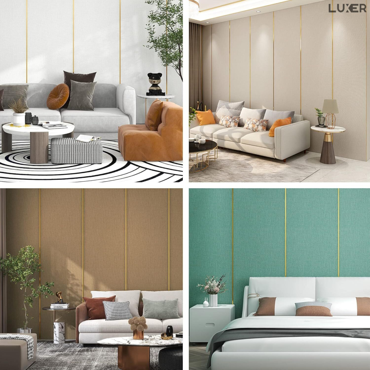 Banda Decorativa Autoadeziva, 1.1 cm x 5 m, pentru Pereti, Mobilier, Decoratiuni Auto si Interioare, Rezistenta la Apa, Durabila, Usor de Aplicat, Gold, Luxer, Banda adeziva decorativa de lipit pentru perete aurie tip platbanda / bordura prete, ornamentala luxer [4]