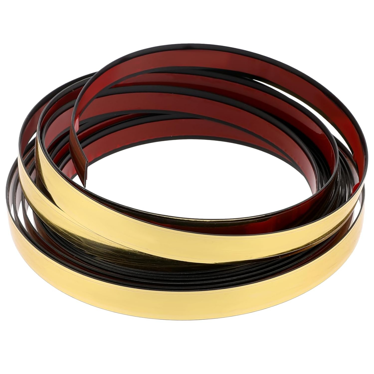 Banda Decorativa Autoadeziva, 1.1 cm x 5 m, pentru Pereti, Mobilier, Decoratiuni Auto si Interioare, Rezistenta la Apa, Durabila, Usor de Aplicat, Gold, Luxer, Banda adeziva decorativa de lipit pentru perete aurie tip platbanda / bordura prete, ornamentala luxer [8]