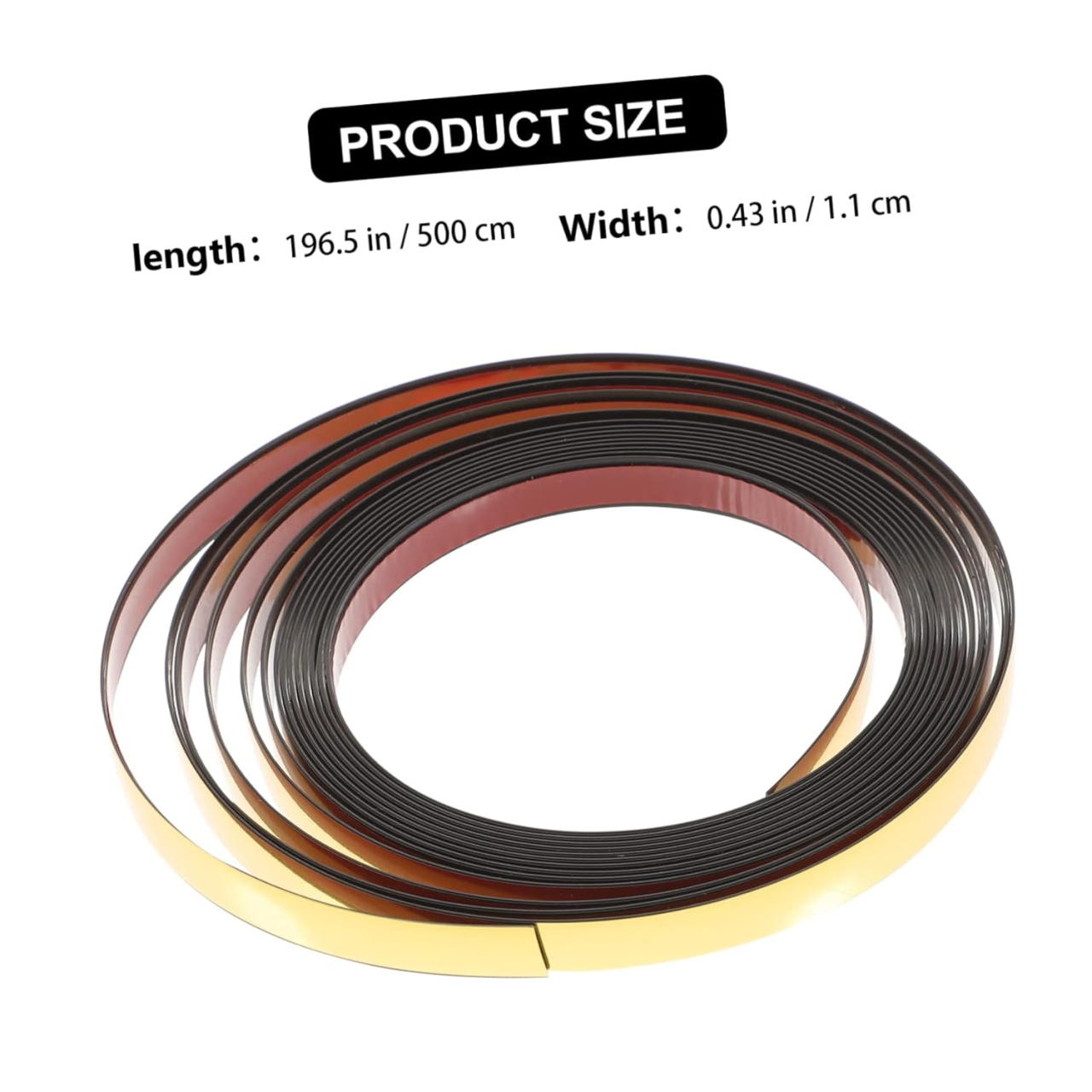 Banda Decorativa Autoadeziva, 1.1 cm x 5 m, pentru Pereti, Mobilier, Decoratiuni Auto si Interioare, Rezistenta la Apa, Durabila, Usor de Aplicat, Gold, Luxer, Banda adeziva decorativa de lipit pentru perete aurie tip platbanda / bordura prete, ornamentala luxer [12]