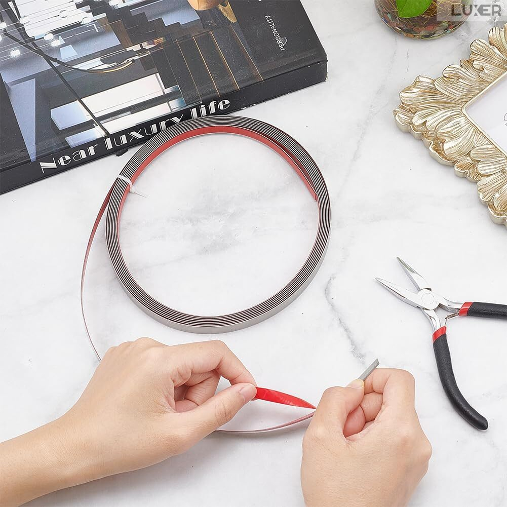 Banda Decorativa Autoadeziva Pentru Perete Cu Efect de Oglinda Luxer, Lungime 500 cm, Latime 1 cm, Silver, Banda Adeziva Metalica Pentru Mobila/Usi/Ferestre pentru Decor Dedeman Leroy Merlin Emag Gresie/Faianta Luxer [2]
