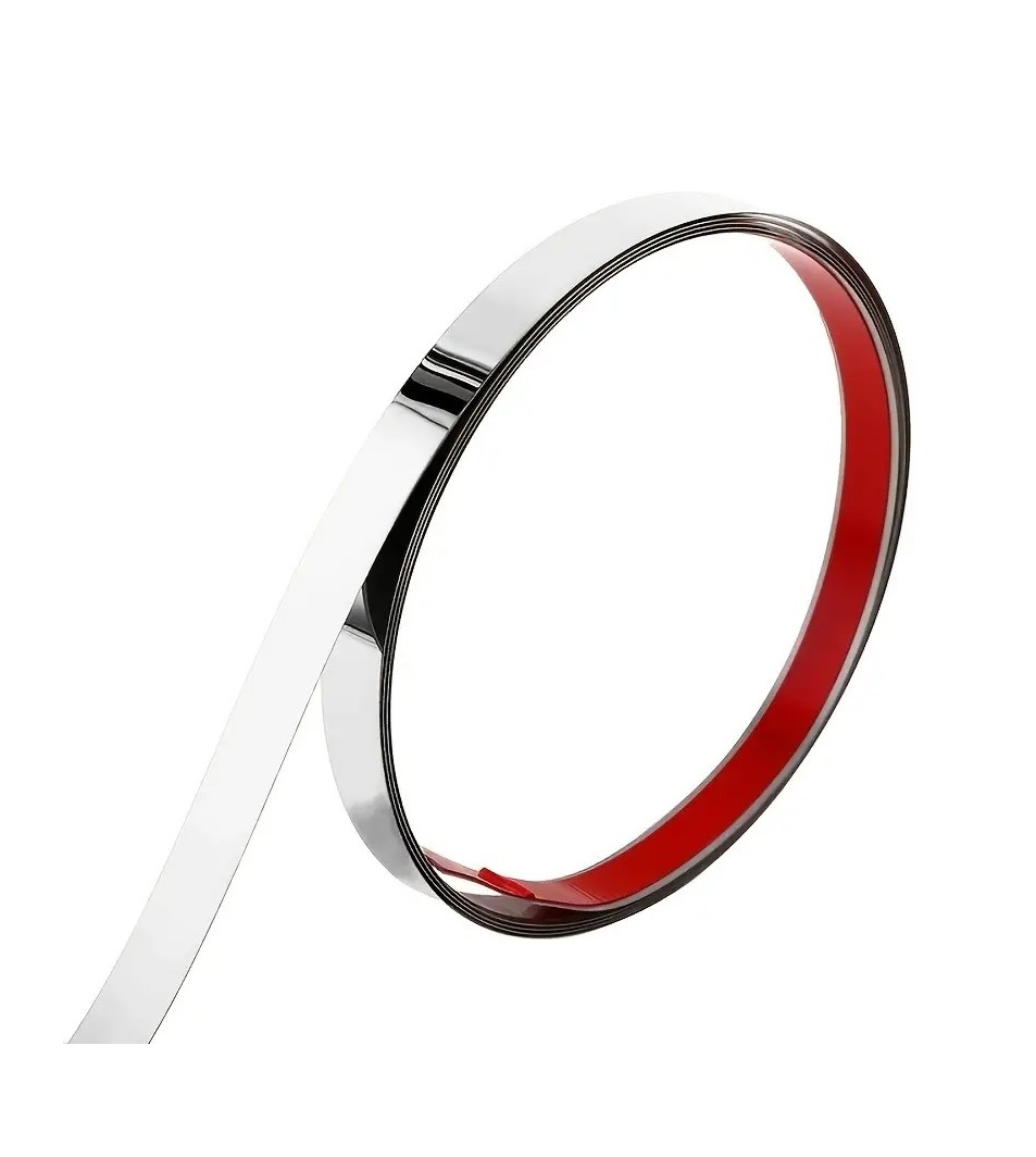 Banda Decorativa Autoadeziva Pentru Perete Cu Efect de Oglinda Luxer, Lungime 500 cm, Latime 2 cm, Silver, Banda Adeziva Metalica Pentru Mobila/Usi/Ferestre pentru Decor Dedeman Leroy Merlin Emag Gresie/Faianta Luxer [1]