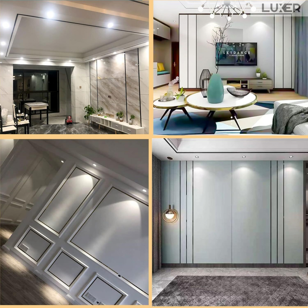 Banda Decorativa Autoadeziva Pentru Perete Cu Efect de Oglinda Luxer, Lungime 500 cm, Latime 2 cm, Gold, Banda Adeziva Metalica Pentru Mobila/Usi/Ferestre pentru Decor Dedeman Leroy Merlin Emag Gresie/Faianta Luxer [10]