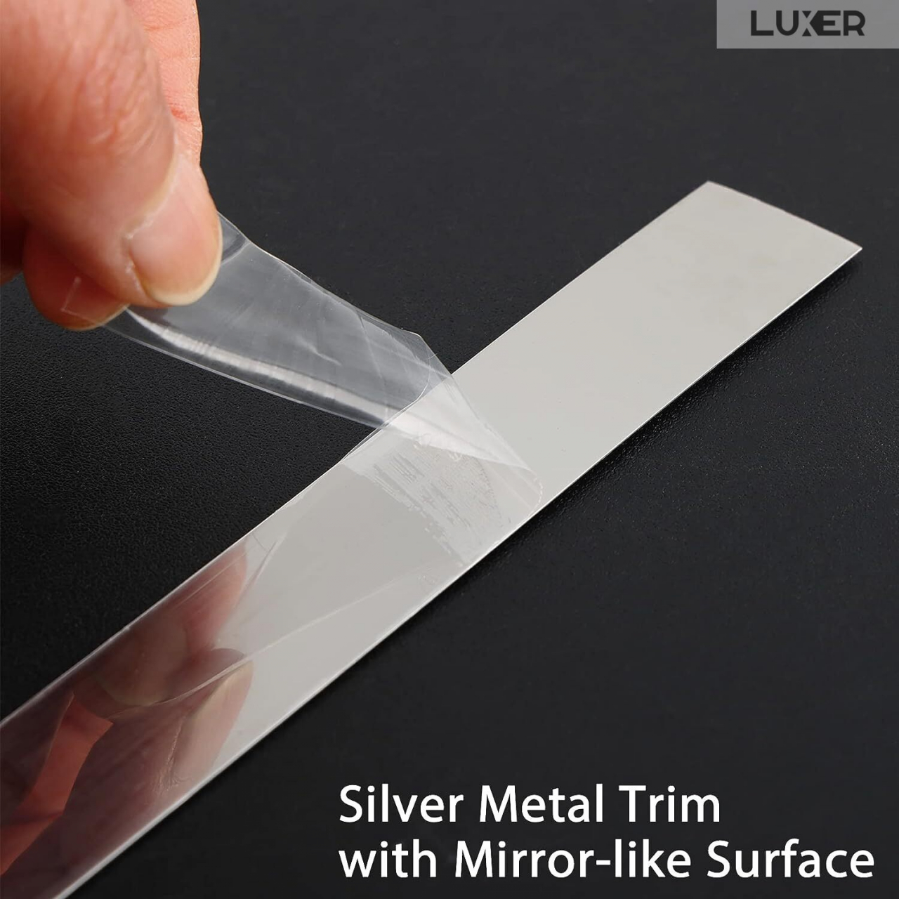 Banda Decorativa Autoadeziva Pentru Perete Cu Efect de Oglinda Luxer, Lungime 500 cm, Latime 2 cm, Silver, Banda Adeziva Metalica Pentru Mobila/Usi/Ferestre pentru Decor Dedeman Leroy Merlin Emag Gresie/Faianta Luxer [14]