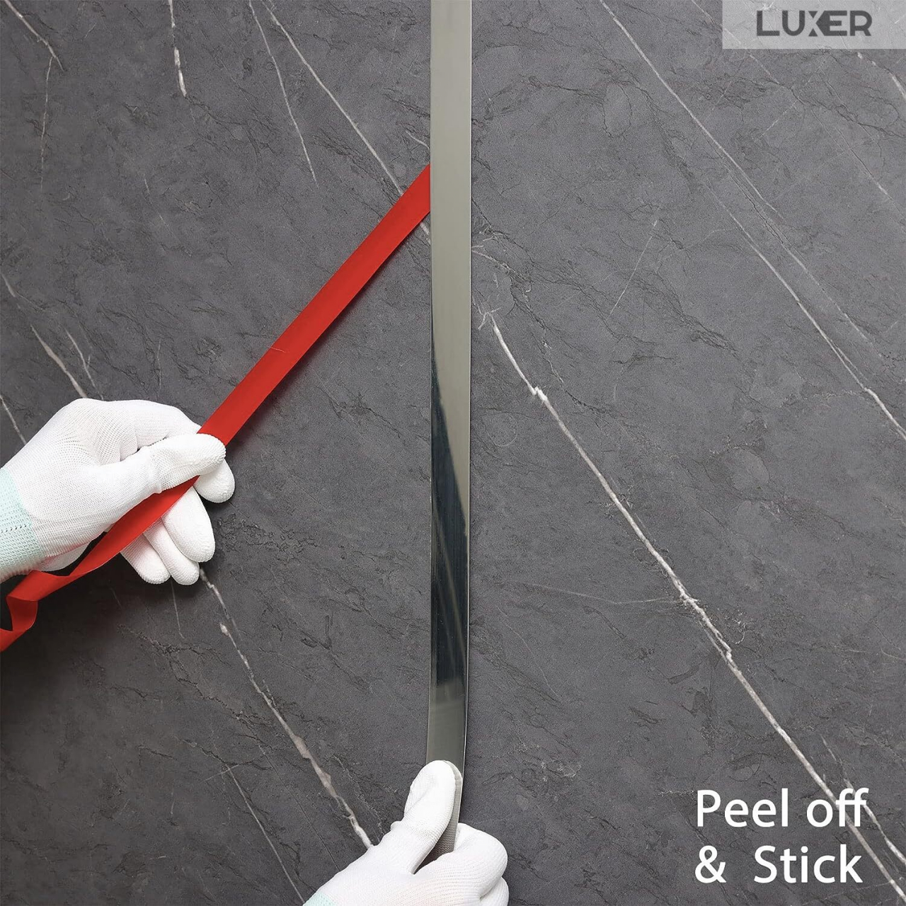 Banda Decorativa Autoadeziva Pentru Perete Cu Efect de Oglinda Luxer, Lungime 500 cm, Latime 2 cm, Silver, Banda Adeziva Metalica Pentru Mobila/Usi/Ferestre pentru Decor Dedeman Leroy Merlin Emag Gresie/Faianta Luxer [5]