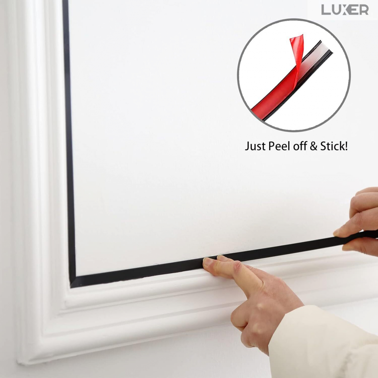 Banda Decorativa Autoadeziva Pentru Perete Cu Efect de Oglinda Luxer, Lungime 500 cm, Latime 2 cm, Black, Banda Adeziva Metalica Pentru Mobila/Usi/Ferestre pentru Decor Dedeman Leroy Merlin Emag Gresie/Faianta Luxer [9]