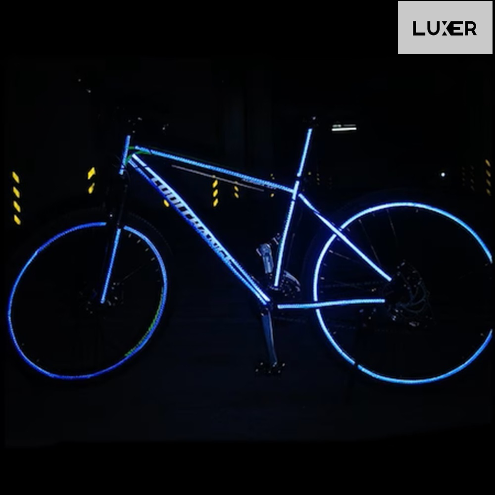 Banda Reflectorizanta Autoadeziva Pentru Bicicleta, Motocicleta, Masina, Scari sau Alte Suprafete, Model Hexagonal, Dimensiuni 800x1 cm, Albastru, Luxer [3]