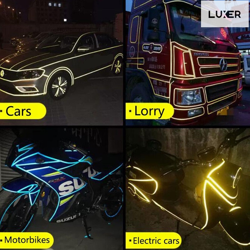 Banda Reflectorizanta Autoadeziva Pentru Bicicleta, Motocicleta, Masina, Scari sau Alte Suprafete, Model Hexagonal, Dimensiuni 800x1 cm, Albastru, Luxer [15]