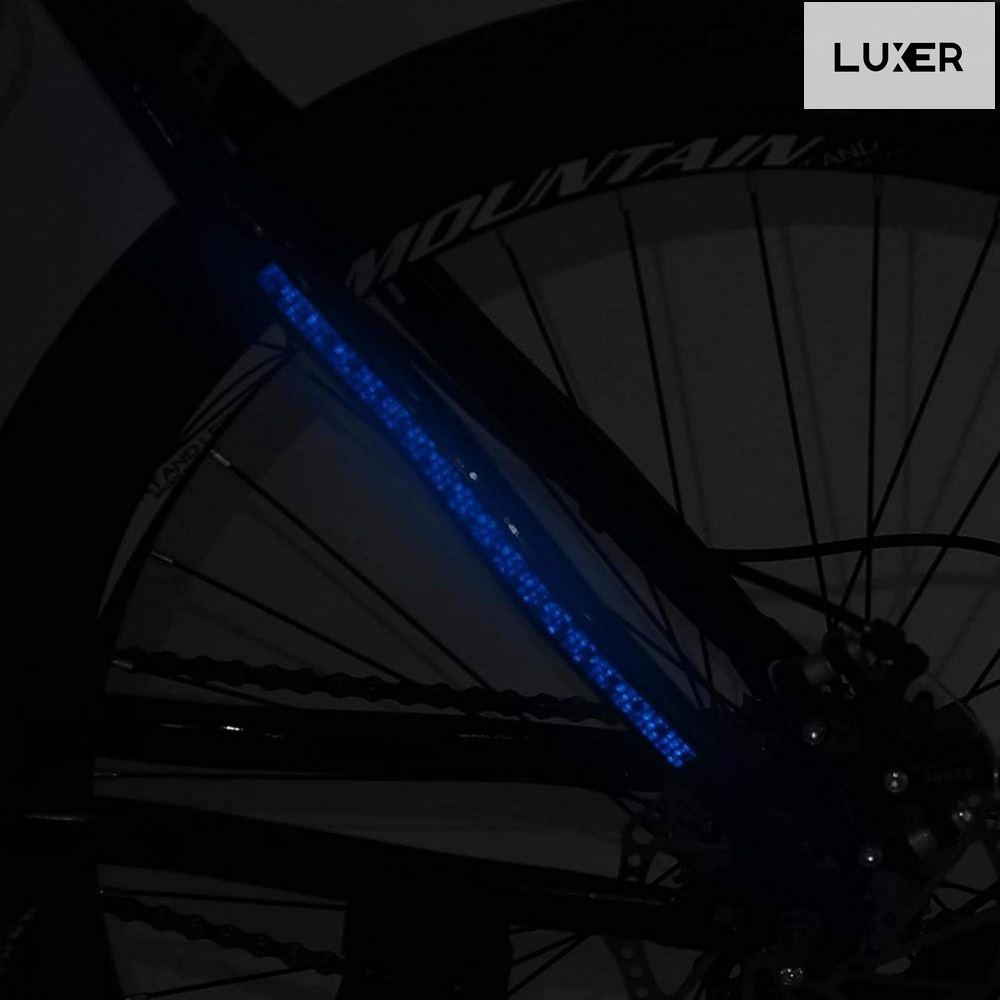 Banda Reflectorizanta Autoadeziva Pentru Bicicleta, Motocicleta, Masina, Scari sau Alte Suprafete, Model Hexagonal, Dimensiuni 800x1 cm, Albastru, Luxer [12]