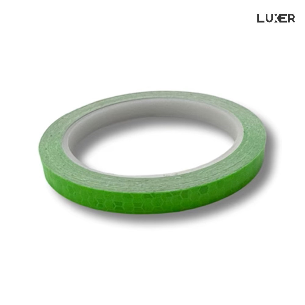 Banda Reflectorizanta Autoadeziva Pentru Bicicleta, Motocicleta, Masina, Scari sau Alte Suprafete, Model Hexagonal, Dimensiuni 800x1 cm, Verde, Luxer [3]