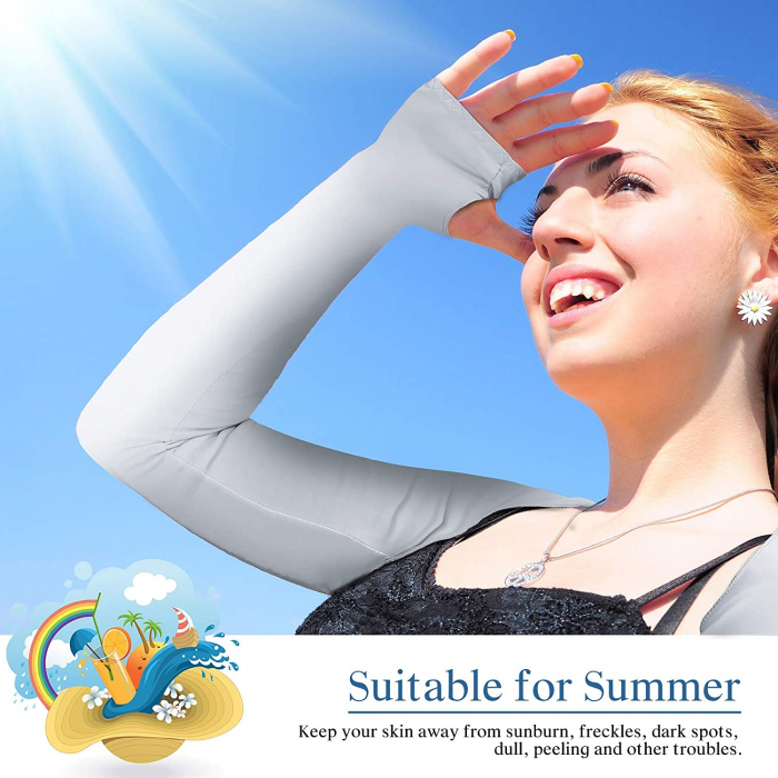 Bolero cu Maneci Sport si Protectie UV Luxer, Marime Universala, Unisex, Negru,  protectie auto, alergat, ciclism, pescuit, Negru, maneca protectie solara uv manusi fortbal alergat decathlon ieftine universale emag luxer [8]