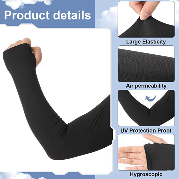 Bolero cu Maneci Sport si Protectie UV Luxer, Marime Universala, Unisex, Negru,  protectie auto, alergat, ciclism, pescuit, Negru, maneca protectie solara uv manusi fortbal alergat decathlon ieftine universale emag luxer [9]