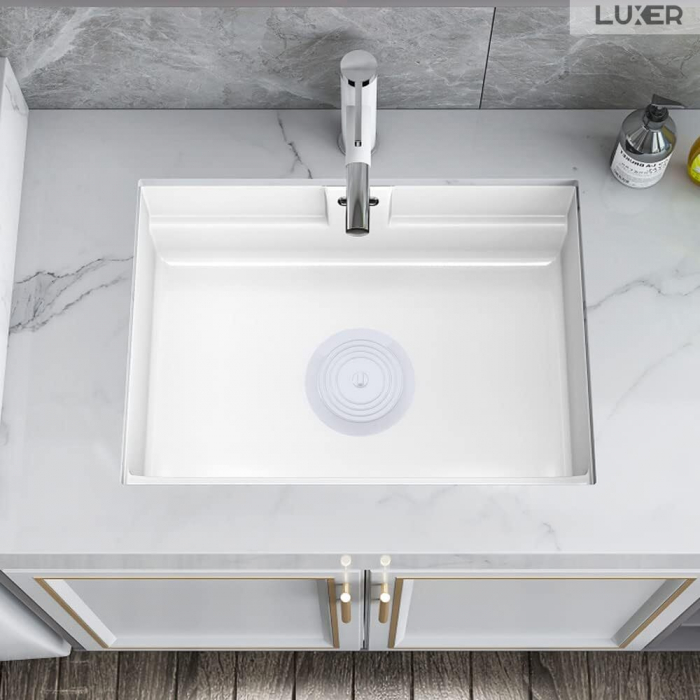 Capac Din Silicon/Dop Pentru Chiuveta/Cada/Sifon Luxer, Protectie Impotriva Gandacilor si Mirosurilor Neplacute, Diametru 15 cm, Gri /Alb, dop chiuveta bucatarie franke dedemna blocat leroy ikea emag silicon ieftin pentru scurgere lavoar mascare luxer [4]