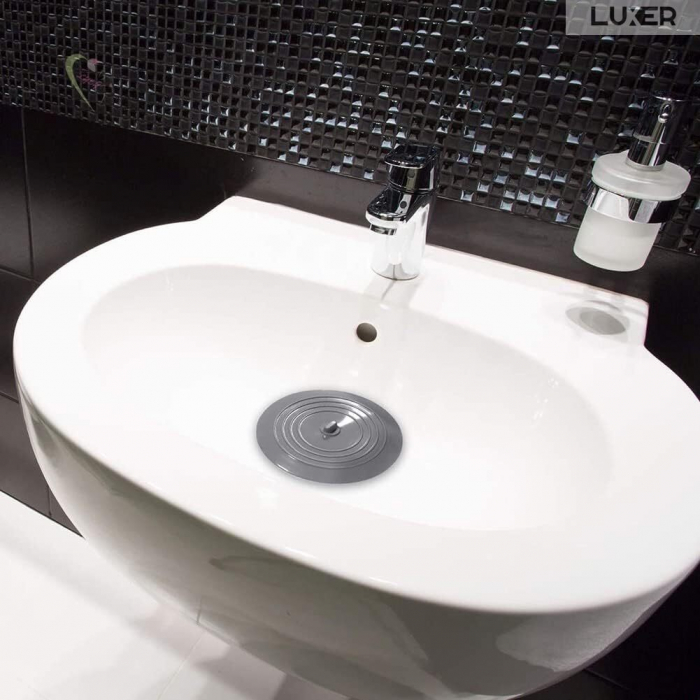 Capac Din Silicon/Dop Pentru Chiuveta/Cada/Sifon Luxer, Protectie Impotriva Gandacilor si Mirosurilor Neplacute, Diametru 15 cm, Gri /Alb, dop chiuveta bucatarie franke dedemna blocat leroy ikea emag silicon ieftin pentru scurgere lavoar mascare luxer [6]