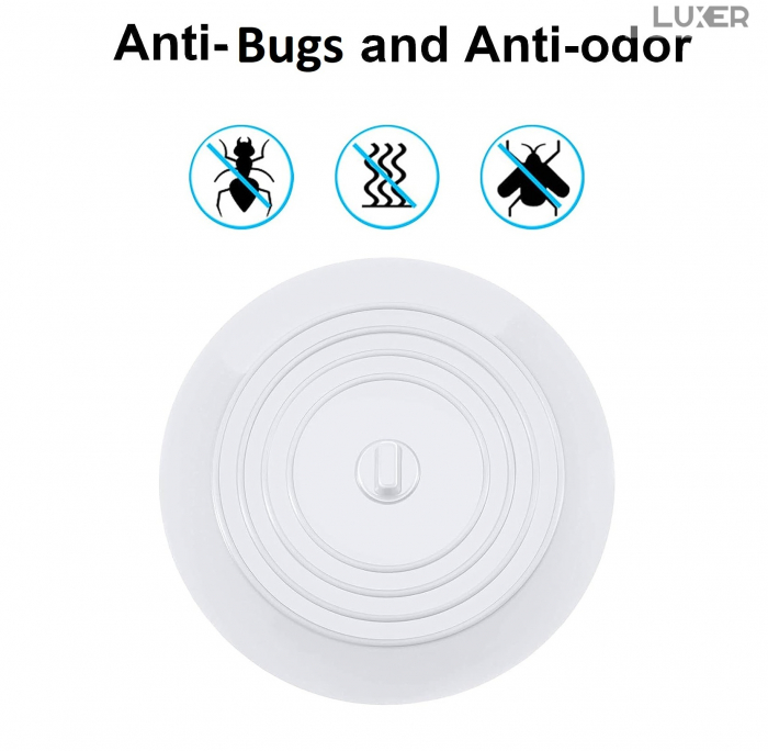 Capac Din Silicon/Dop Pentru Chiuveta/Cada/Sifon Luxer, Protectie Impotriva Gandacilor si Mirosurilor Neplacute, Diametru 15 cm, Gri /Alb, dop chiuveta bucatarie franke dedemna blocat leroy ikea emag silicon ieftin pentru scurgere lavoar mascare luxer [11]