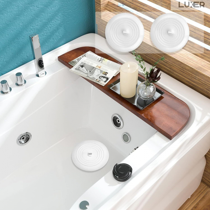 Capac Din Silicon/Dop Pentru Chiuveta/Cada/Sifon Luxer, Protectie Impotriva Gandacilor si Mirosurilor Neplacute, Diametru 15 cm, Gri /Alb, dop chiuveta bucatarie franke dedemna blocat leroy ikea emag silicon ieftin pentru scurgere lavoar mascare luxer [2]