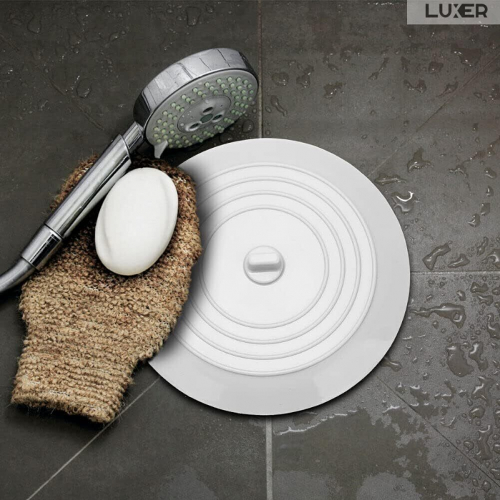 Capac Din Silicon/Dop Pentru Chiuveta/Cada/Sifon Luxer, Protectie Impotriva Gandacilor si Mirosurilor Neplacute, Diametru 15 cm, Gri /Alb, dop chiuveta bucatarie franke dedemna blocat leroy ikea emag silicon ieftin pentru scurgere lavoar mascare luxer [9]