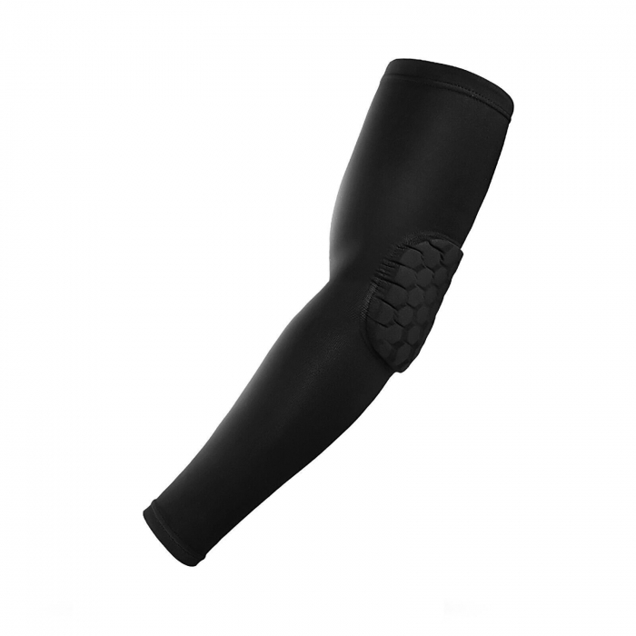 Cotiera cu Tampon de Protectie Luxer, Circumferinta Brat 35-45 cm, Unisex, Negru/Alb, protectie impotriva socurilor cotiere copii hervin intersport decathlon ieftine luxer [9]