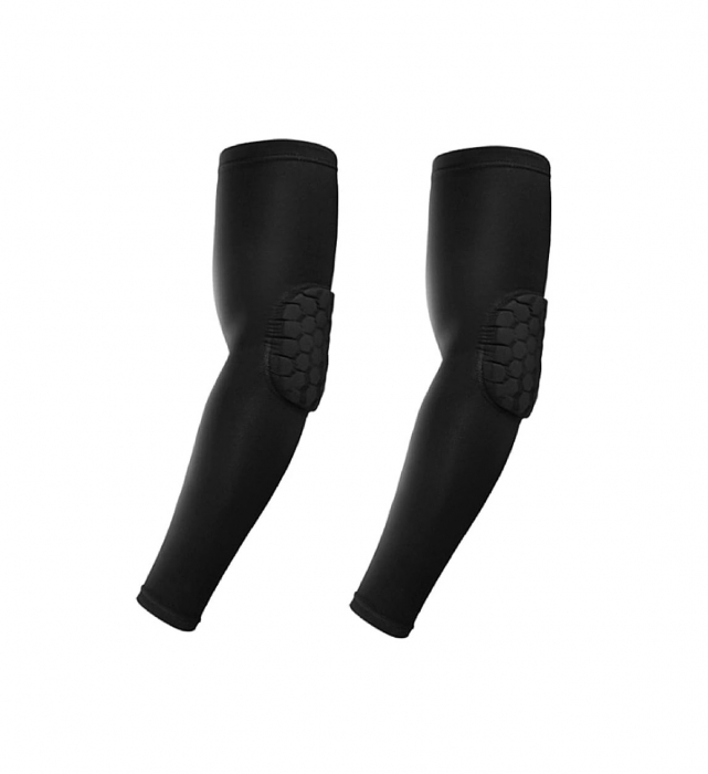 Cotiera cu Tampon de Protectie Luxer, Circumferinta Brat 35-45 cm, Unisex, Negru/Alb, protectie impotriva socurilor cotiere copii hervin intersport decathlon ieftine luxer [19]