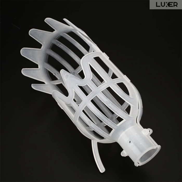 Culegator De Fructe Aflate La Inaltime Luxer, Dimensiuni 20x8 cm, Alb, culecator de fructe cu tija dedeman hornbach gardena leroy merlin pentru mere nuci afine fructe manual [9]