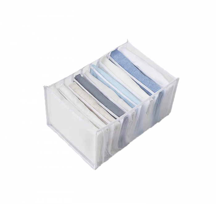 Cutie Tip Organizator de Haine si Lenjerie cu 7 Compartimente Luxer, Dimensiuni 36x14x12 cm, Alb, organizator haine bebelusi copii adulti pliabil ikea pepco dedeman jysk jumbo pentru calatorie bagaj sertar dulap dormitor emag leroy merlin luxer [7]