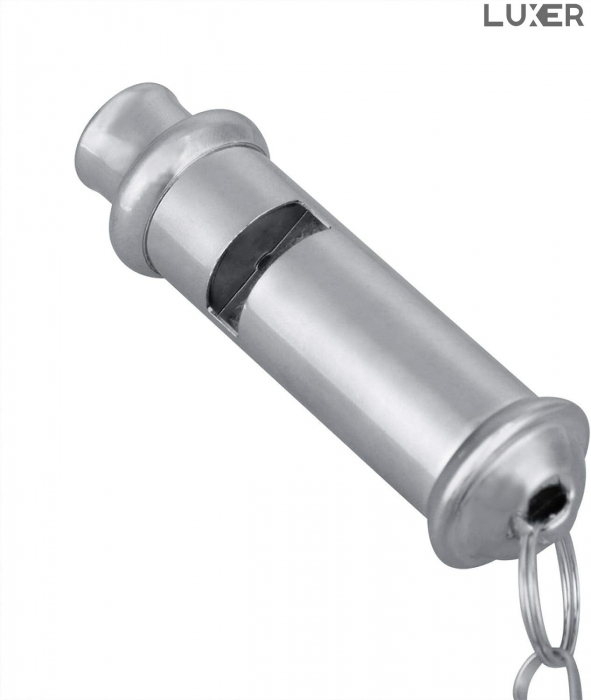 Fluier din Otel pentru Arbitrii, Drumetii, Activitati Fizice, Dresaj animale, Cu Snur, Lungime 8 cm, Argintiu, Luxer, fluier profesional decathlon din otel pentru arbitrii ideal pentru fluierat in timpul activitatilor fizice luxer [5]