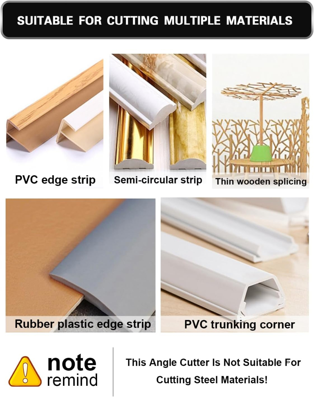 Foarfecă din oțel inoxidabil Luxer cu unghi reglabil 45°–135°, pentru tăiere plinte, PVC și lemn moale, include 2 lame de rezervă și mâner ergonomic antiderapant. [12]