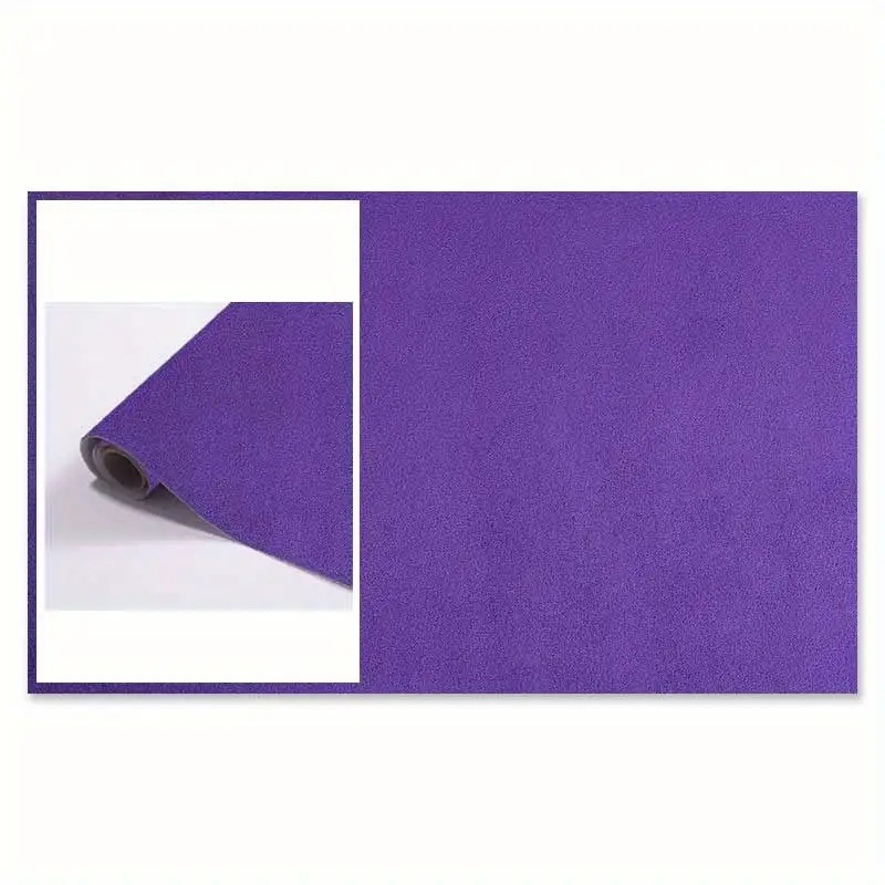 Folie autoadezivă Luxer din piele întoarsă sintetică tip Alcantara, culoare violet, pentru interior auto, mobilă și decor DIY, textură catifelată mată, dimensiuni 150x40 cm. [4]