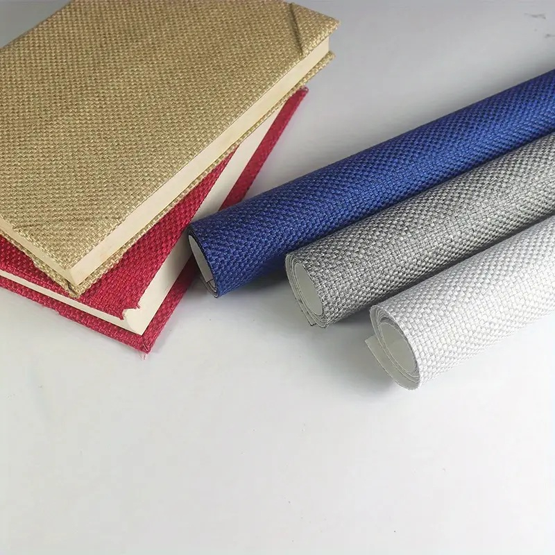 Folie autoadezivă textilă Luxer Dark Blue, dimensiune 145x50 cm, pentru decor mobilier, reparații canapea și proiecte DIY, material moale cu aspect de țesătură modernă. [2]