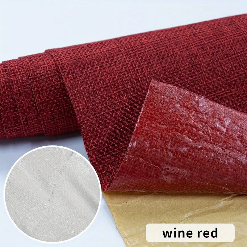 Folie autoadezivă textilă Luxer Cherry, dimensiune 145x50 cm, pentru decor mobilier, reparații canapea și proiecte DIY, material moale cu aspect de țesătură modernă. [2]