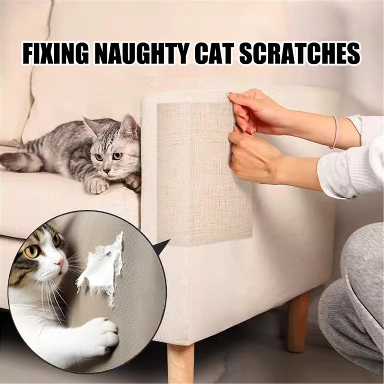 Folie autoadezivă textilă Luxer Cream, dimensiune 145x50 cm, pentru decor mobilier, reparații canapea și proiecte DIY, material moale cu aspect de țesătură modernă. [4]