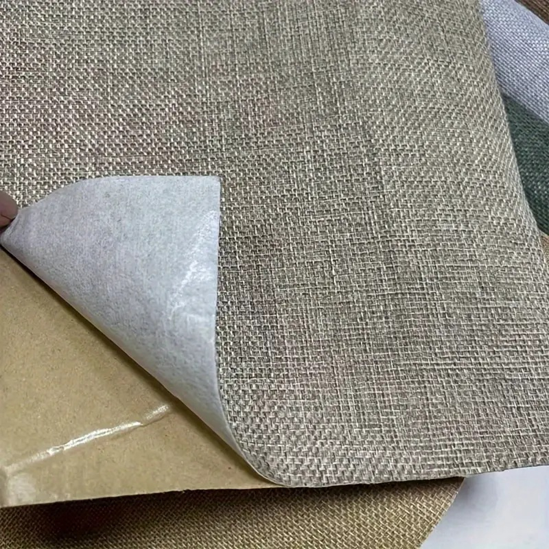 Folie autoadezivă textilă Luxer Dark Grey, dimensiune 145x50 cm, pentru decor mobilier, reparații canapea și proiecte DIY, material moale cu aspect de țesătură modernă. [4]