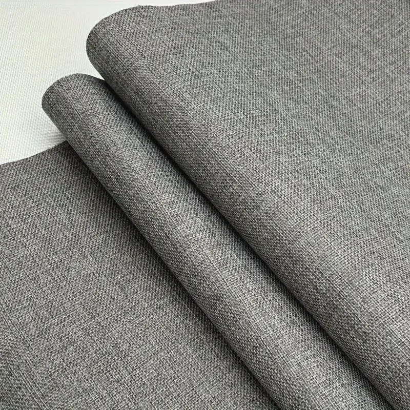 Folie autoadezivă textilă Luxer Dark Grey, dimensiune 145x50 cm, pentru decor mobilier, reparații canapea și proiecte DIY, material moale cu aspect de țesătură modernă. [3]