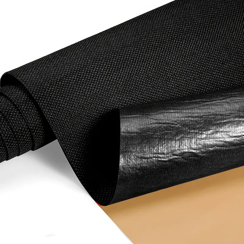 Folie autoadezivă textilă Luxer Black, dimensiune 145x50 cm, pentru decor mobilier, reparații canapea și proiecte DIY, material moale cu aspect de țesătură modernă. [3]