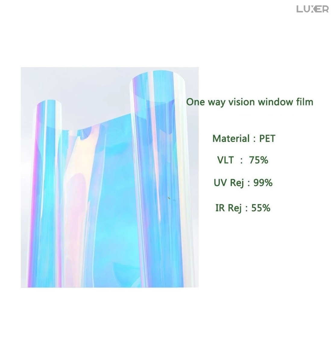 Folie Autoadeziva  pentru Geamuri Termopan, Tip Oglinda, Protectie Solara UV, Efect Privacy, One Way Mirror Window Film, Autocolanta, Pentru Casa/Cladiri, Model Holografic, Dimensiuni 200 x 60 cm, Blue Chameleon, Folie Geam sa nu se vada din exterior, sa nu se vada in casa, autocolant geam termopan leroy merlin dedeman, protectie solara ferestre luxer [11]