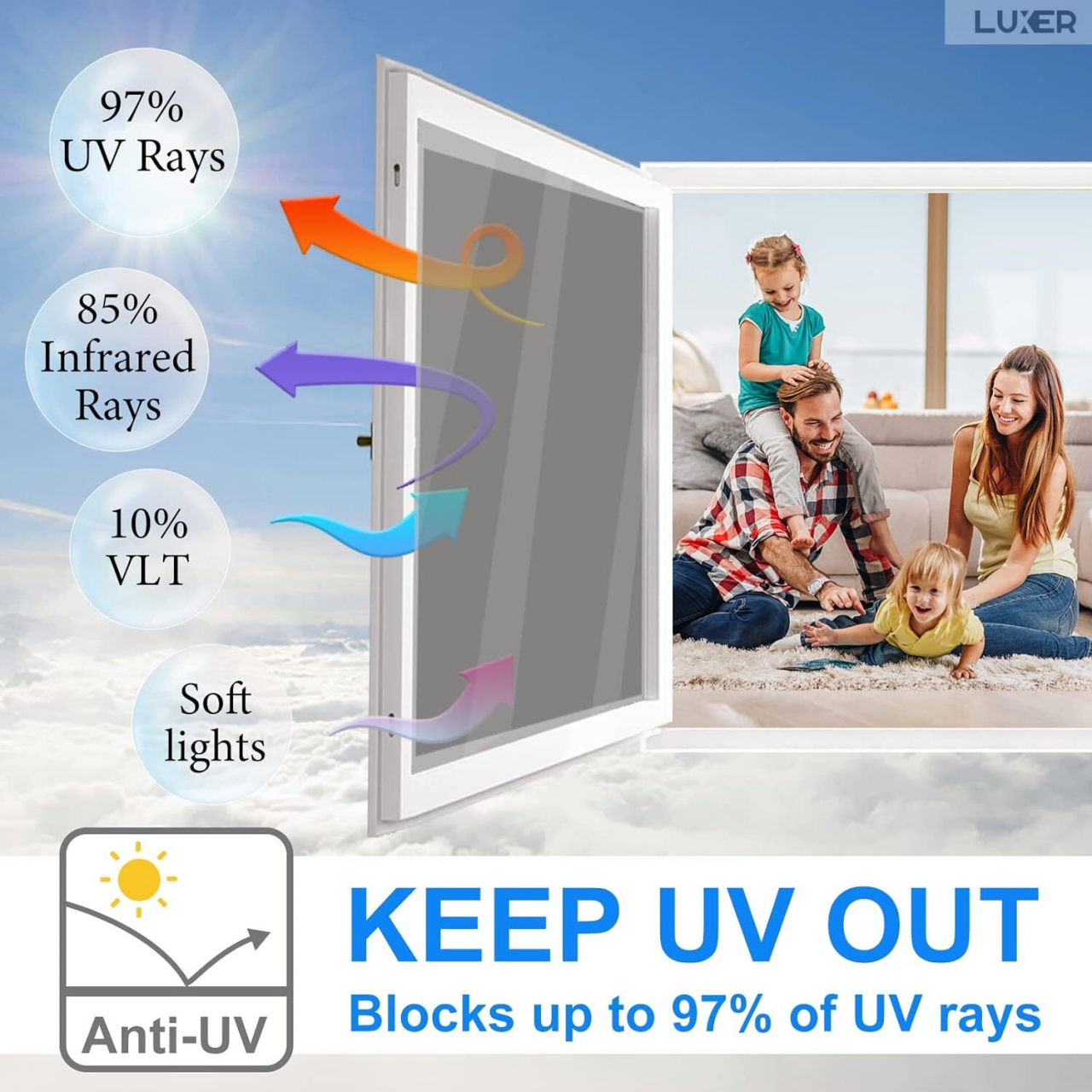 Folie Autoadeziva  pentru Geamuri Termopan, Tip Oglinda, Protectie Solara UV, Efect Privacy, One Way Mirror Window Film, Autocolanta, Pentru Casa/Cladiri, Dimensiuni 200 x 60 cm, Neagra, Folie Fumurie Geam sa nu se vada din exterior, sa nu se vada in casa, autocolant geam termopan leroy merlin dedeman, protectie solara ferestre luxer [8]