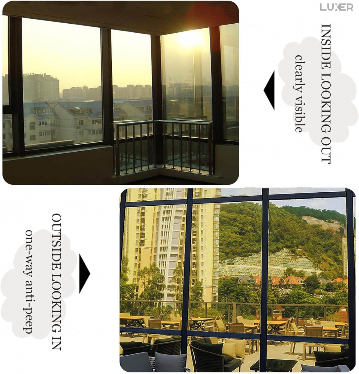 Folie Autoadeziva  pentru Geamuri Termopan, Tip Oglinda, Protectie Solara UV, Efect Privacy, One Way Mirror Window Film, Autocolanta, Pentru Casa/Cladiri, Dimensiuni 200 x 60 cm, Auriu, Folie Geam sa nu se vada din exterior, sa nu se vada in casa, autocolant geam termopan leroy merlin dedeman, protectie solara ferestre luxer [5]